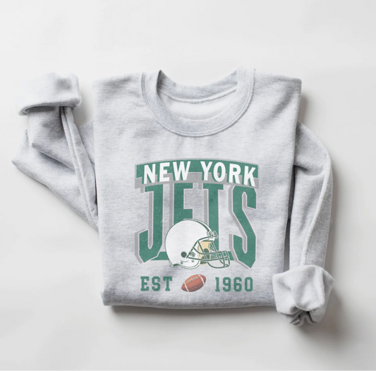 NYJ Vintage Ash Crew Sweater || * MADE TO ORDER