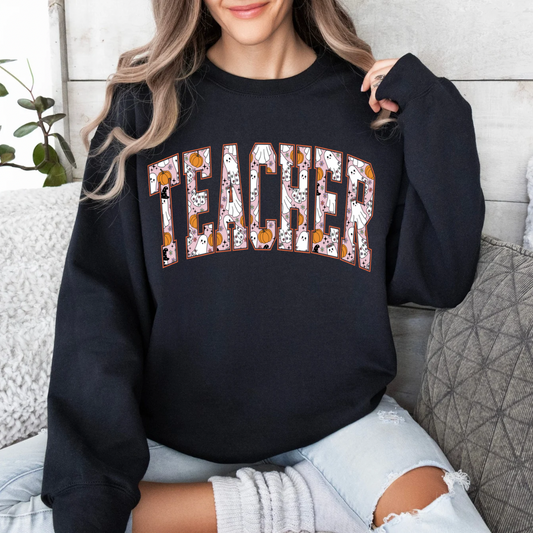 Teacher/Ghost Black CREW || *MADE TO ORDER