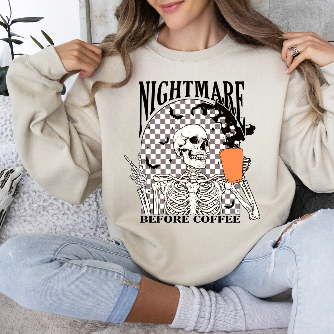 Nightmare before Coffee Sand CREW || *MADE TO ORDER