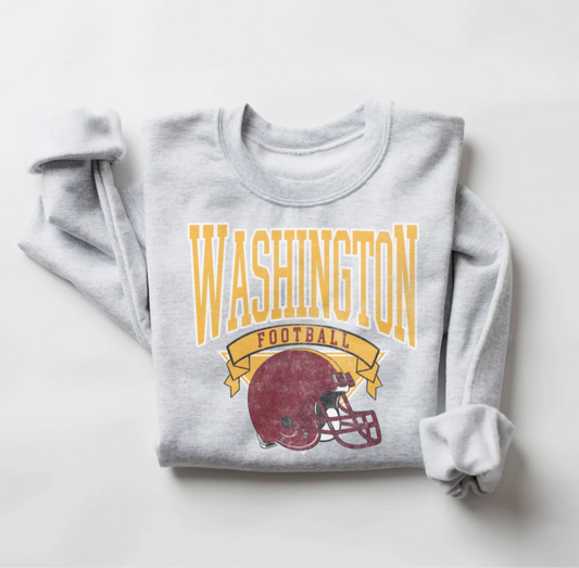 WA Vintage Ash Crew Sweater || * MADE TO ORDER