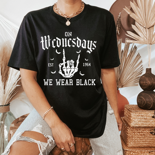 Wednesdays we wear Black TEE || Bella Canvas *MADE TO ORDER