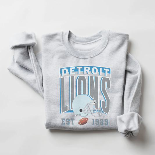 Lions Vintage Ash Crew Sweater || * MADE TO ORDER