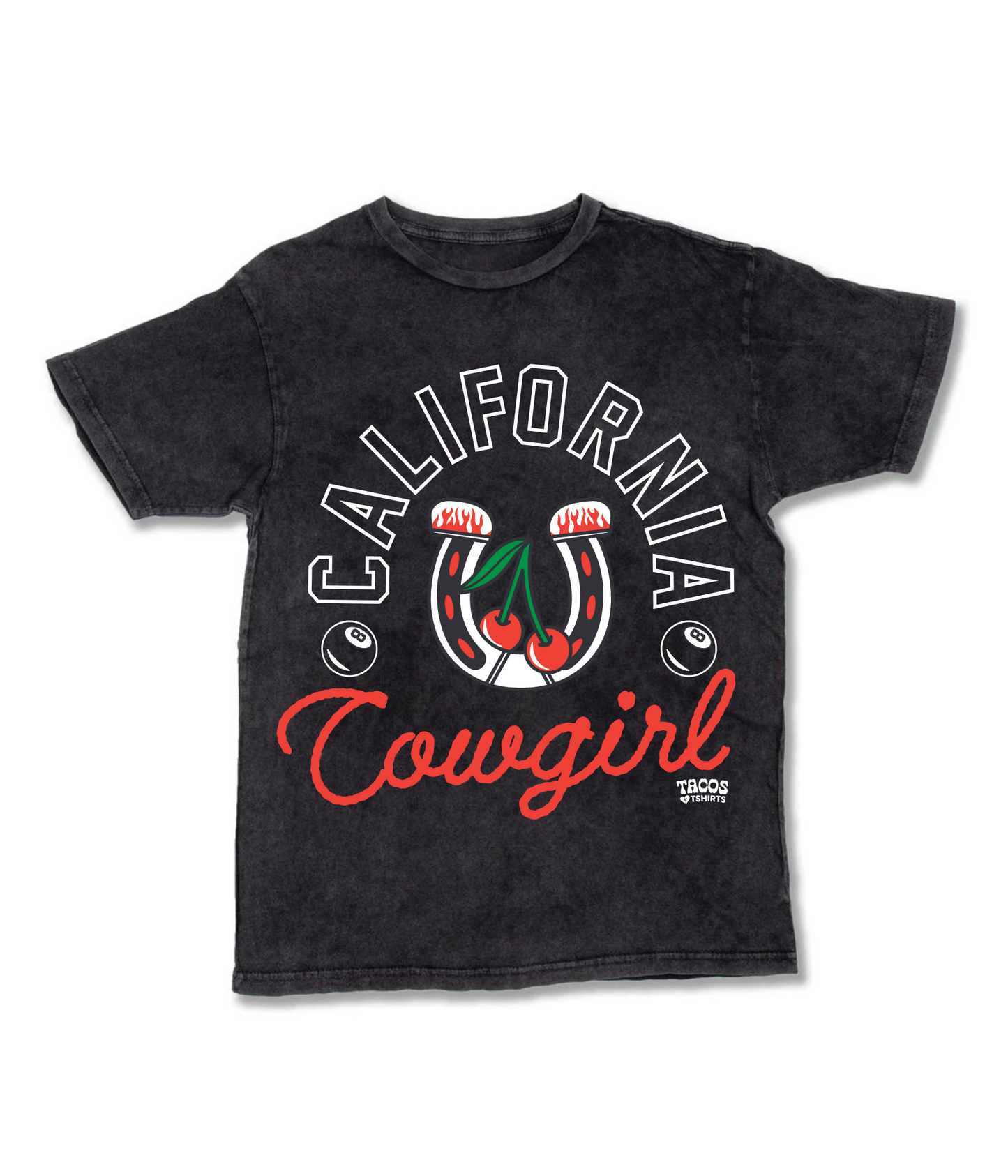 California Cowgirl Acid Wash Tee || *MADE TO ORDER