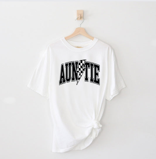 Auntie Checker Bolt Tee || More Colors