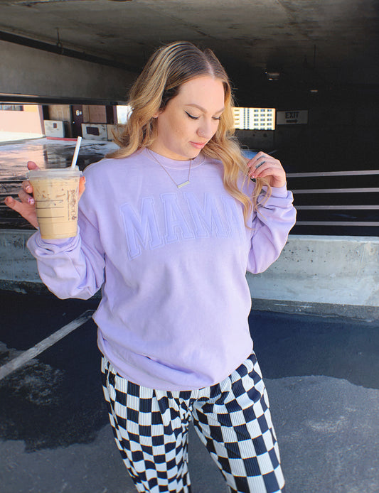 Lavender Mama//Comfort Colors Crew *READY TO SHIP*