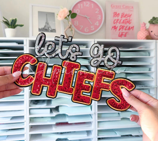 Chiefs - sequin patch CREW (PLEASE READ) || * MADE TO ORDER CUSTOM