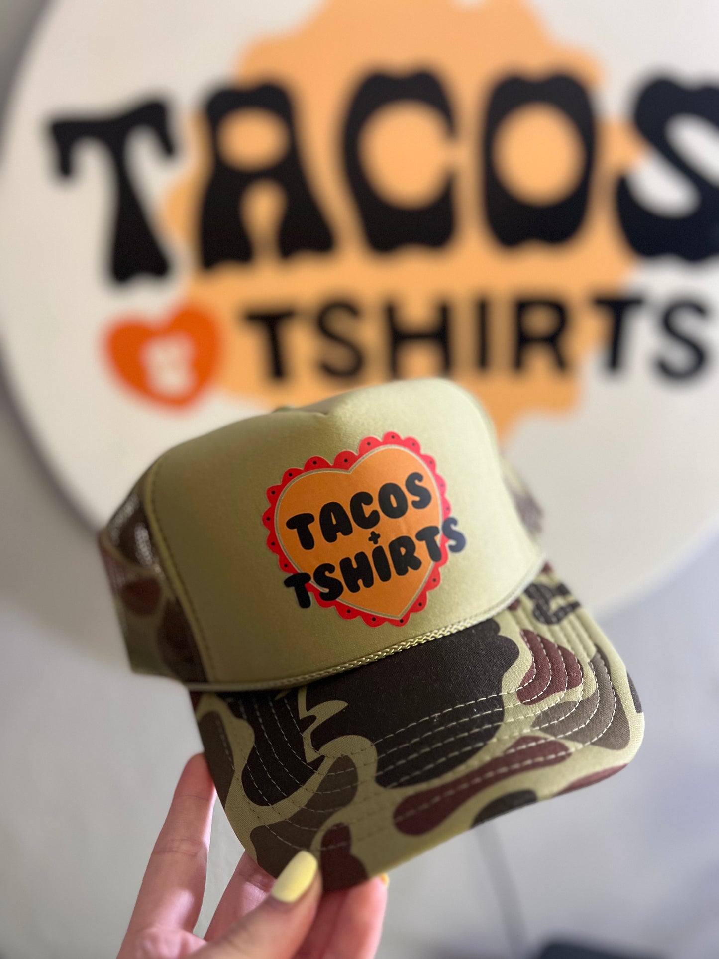 Tacos & Tshirts Camo trucker || SALE * ready to ship