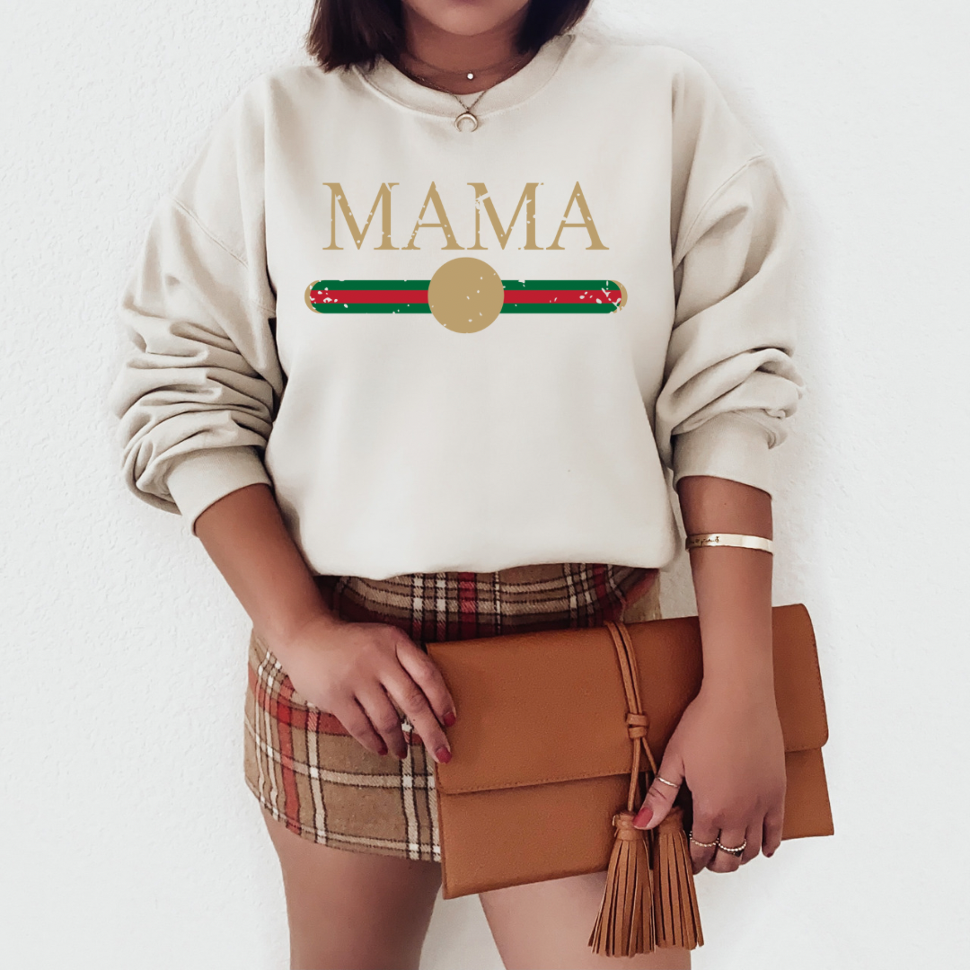 Boujee Mama Sand Crewneck Sweater