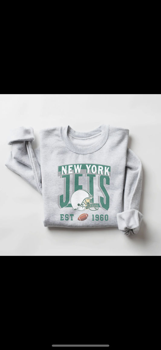 NYJ Vintage Ash Crew Sweater || * MADE TO ORDER