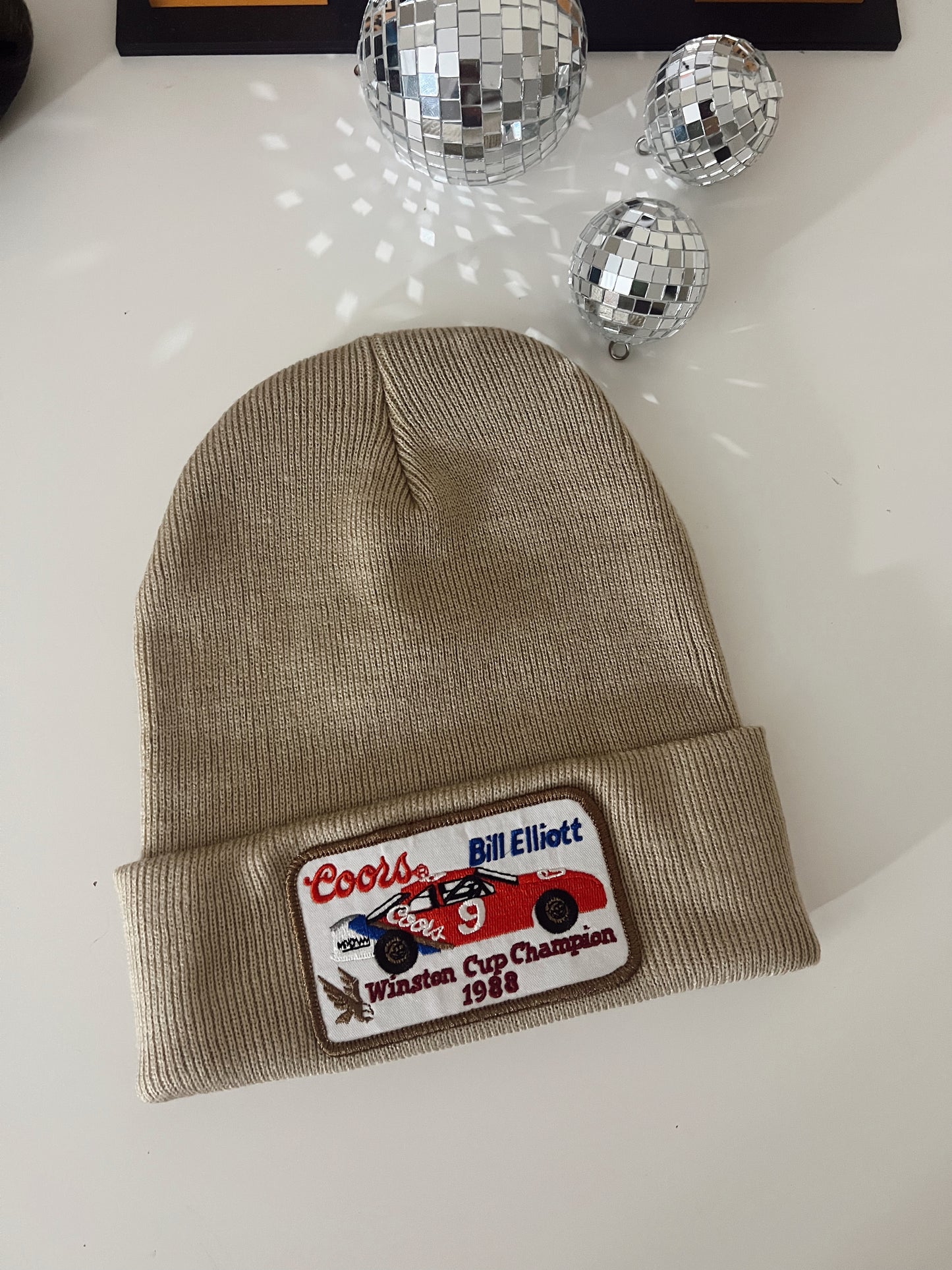 Coors/Bill Elliot - Tan Beanie || *READY TO SHIP